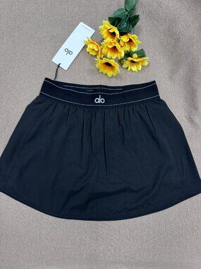 Alo Yoga Match Point Skort Black 🎀 Trendy Tenniscore Mini Skirt & Y2K  - NWT